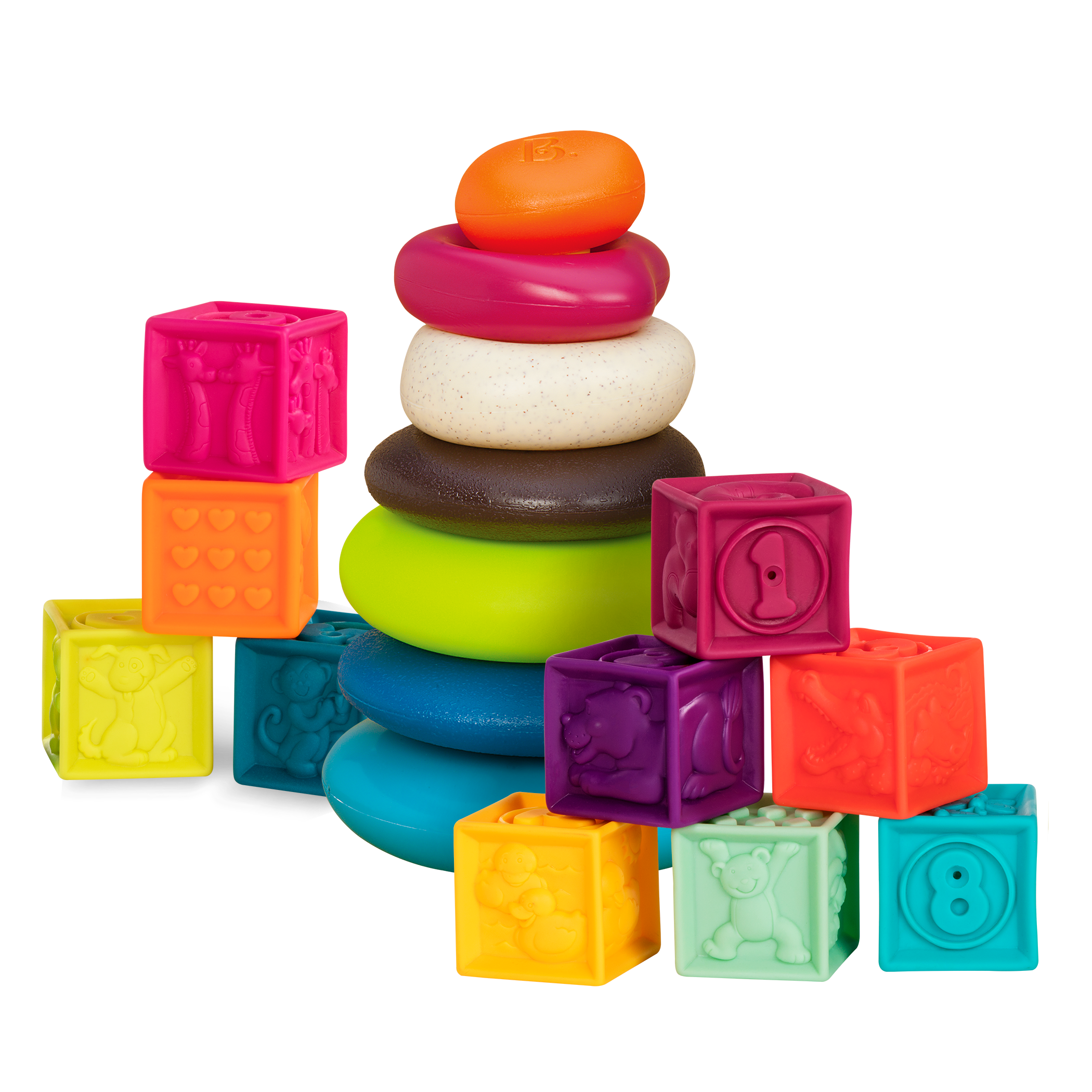 One Two Squeeze & Skipping Stones | Blocks & Stacking Rings | B