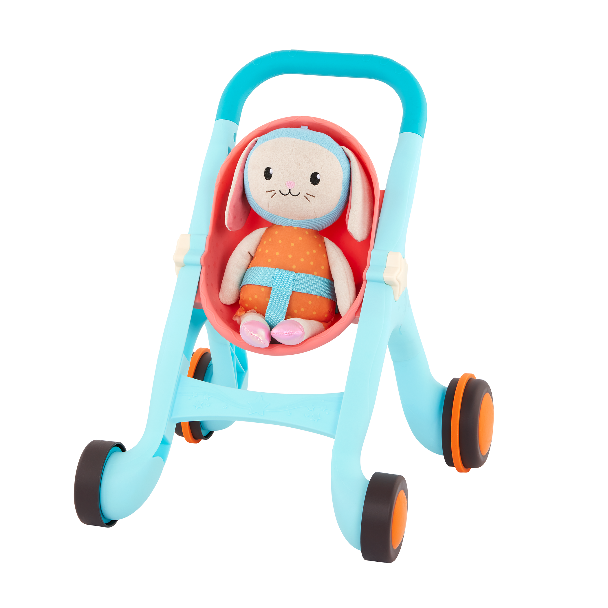 Happy Strolling | Toy Stroller & Plush Bunny | B. play – B. toys 
