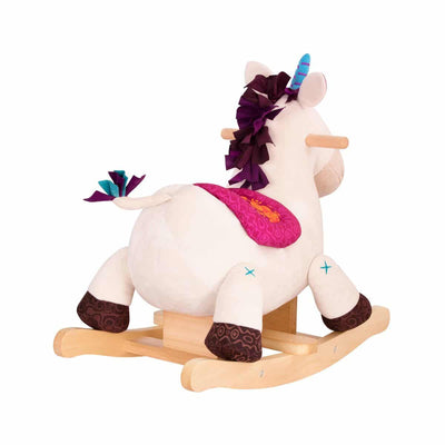 Wooden unicorn rocker.