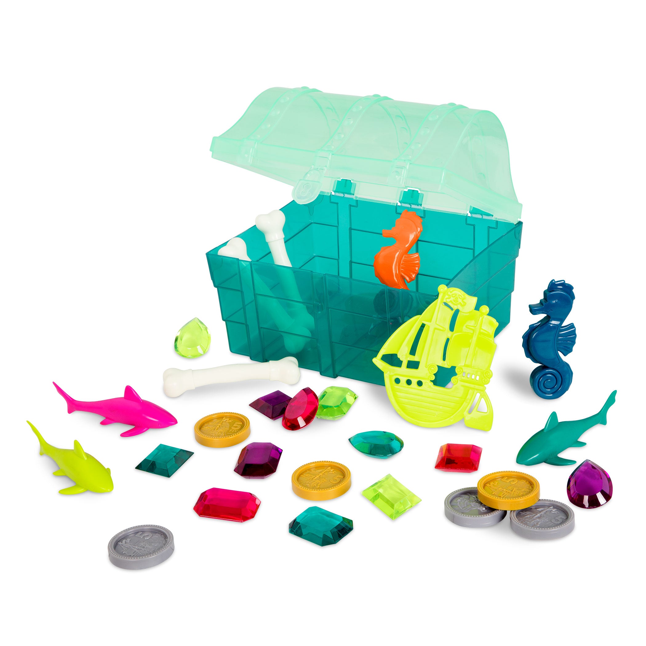 Soleil　Treasure Box Set Treasures Ahoy! | 28-Piece Pirate Pool Set | B. toys – B. toys Canada