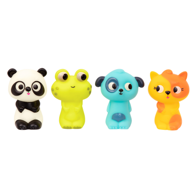 Animal finger puppets for baby bath