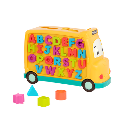 Educational school bus toy.