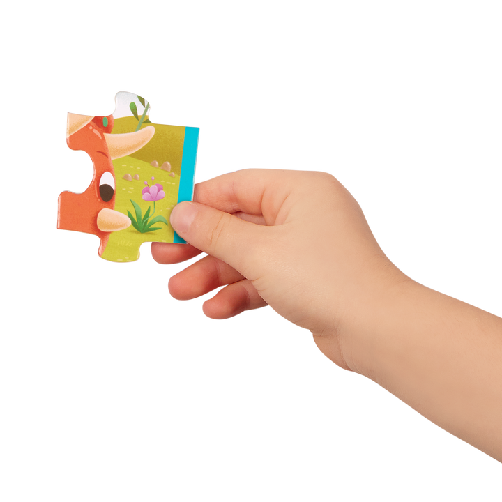 Pack o' Puzzles - Dinosaurs | Wooden Puzzle Set | B. toys – B