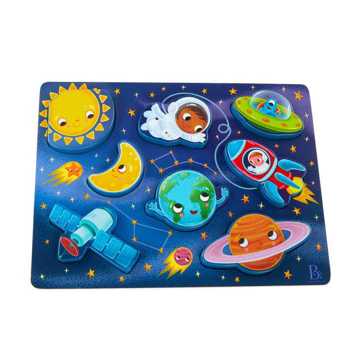 Peek & Explore - Outer Space | Chunky Puzzle | B. toys – B. toys