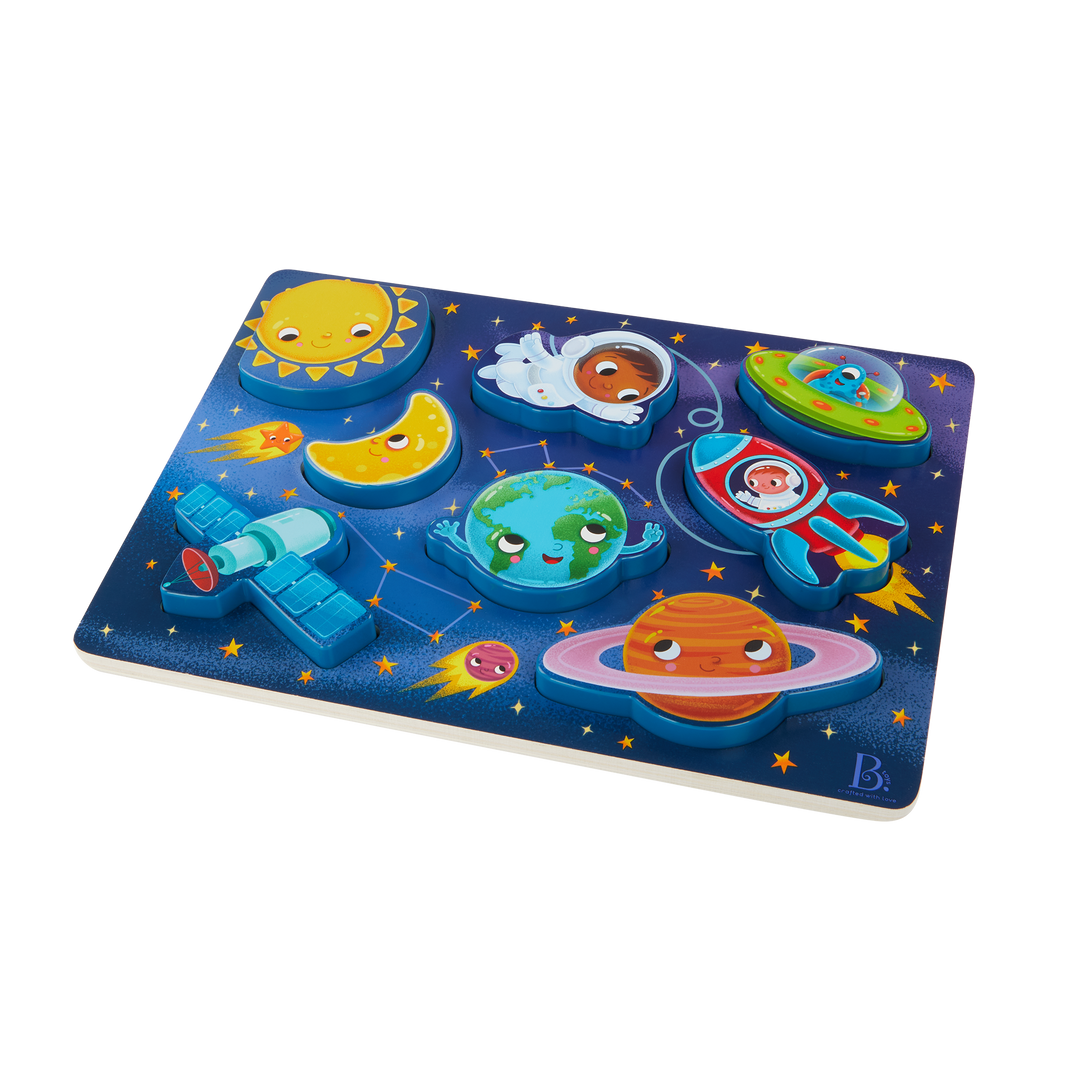 Peek & Explore - Outer Space | Chunky Puzzle | B. toys – B. toys