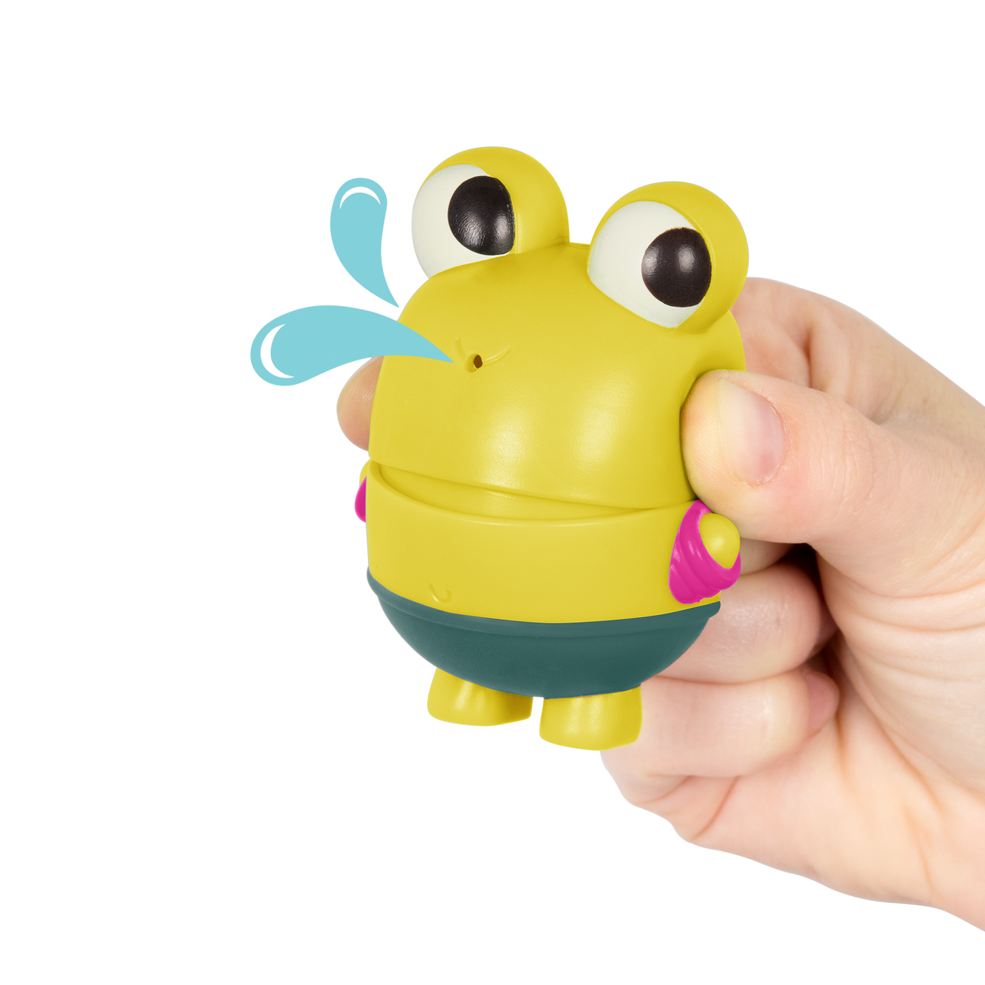 Frog and whale bath toys.