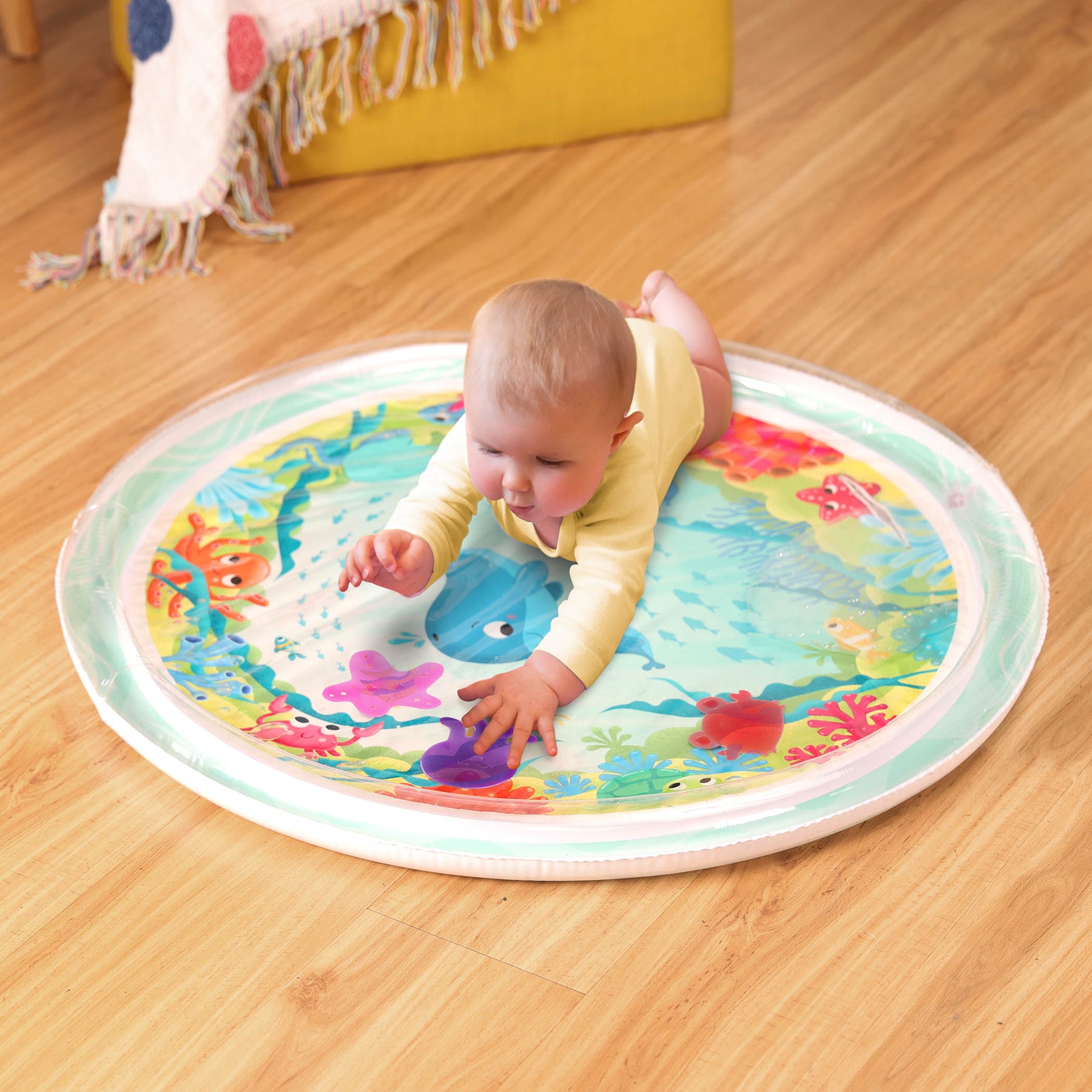 Buy Baby Kids Water Play Mat Toys Baby Slapped Pad Water & Leak Proof Baby  Carpet Inflatable, Fun & Play Centre Indoor and Outdoor Water Play Mat for  Babies Toddlers (3-9 Months)