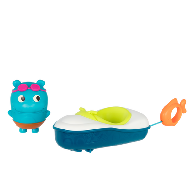 Baby bath toys hippo squirt and boat