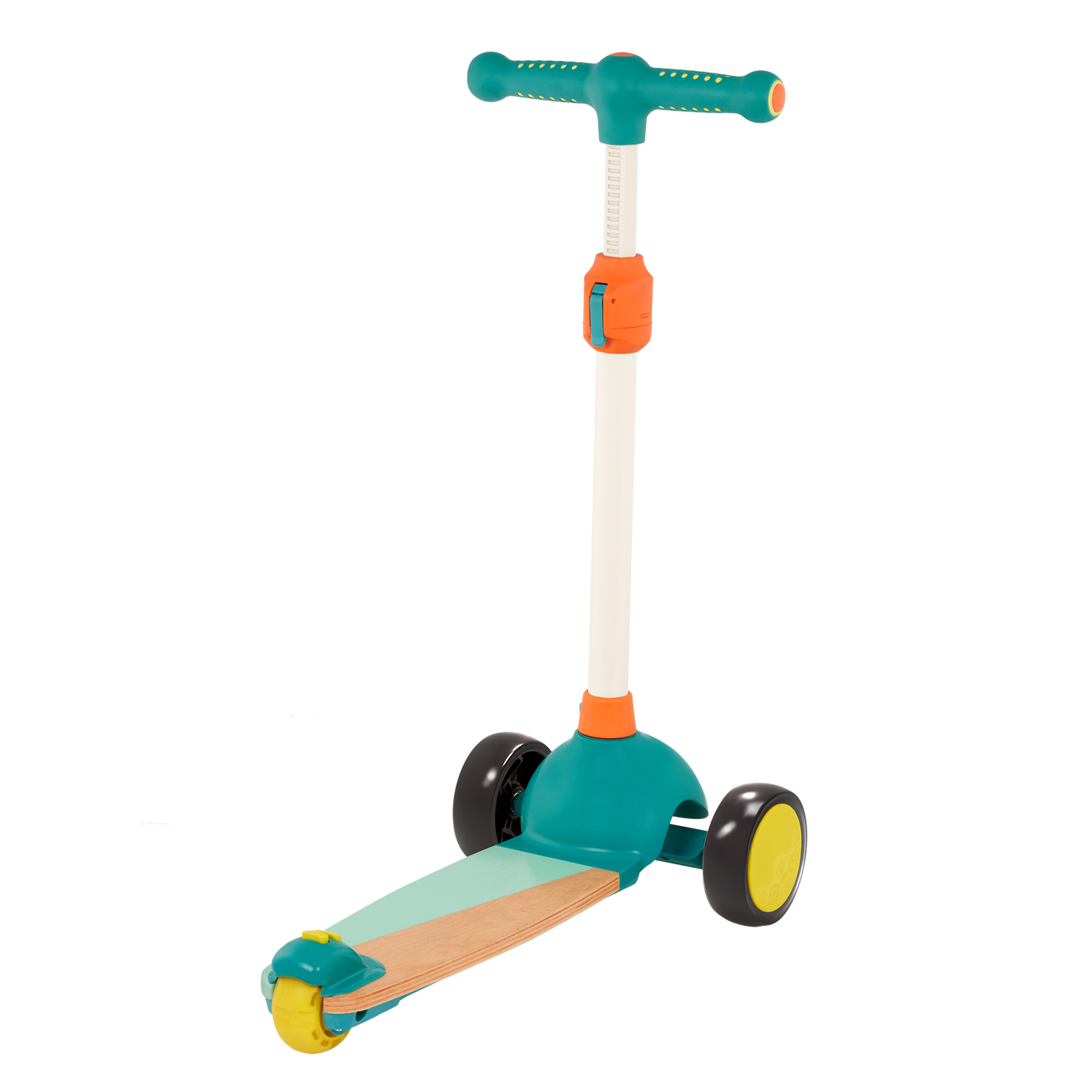 Wooden kids scooter for toddlers with light-up wheels