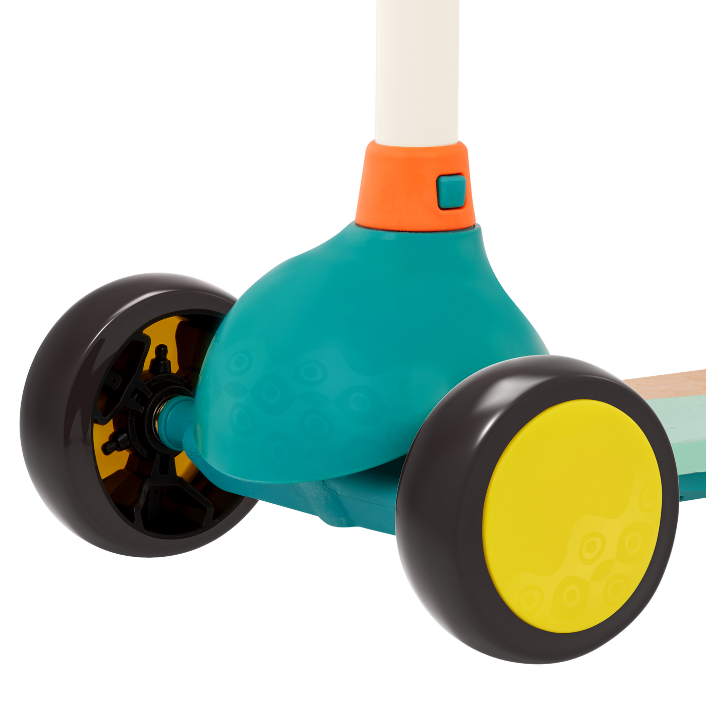 Wooden kids scooter for toddlers with light-up wheels