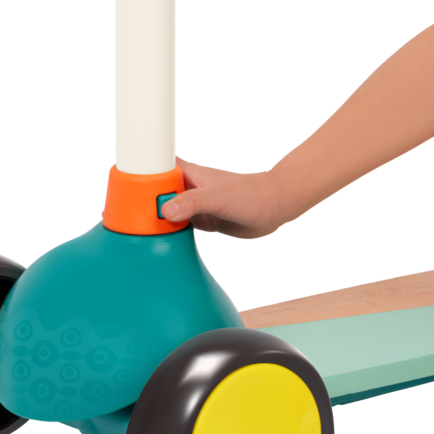 Wooden kids scooter for toddlers with light-up wheels