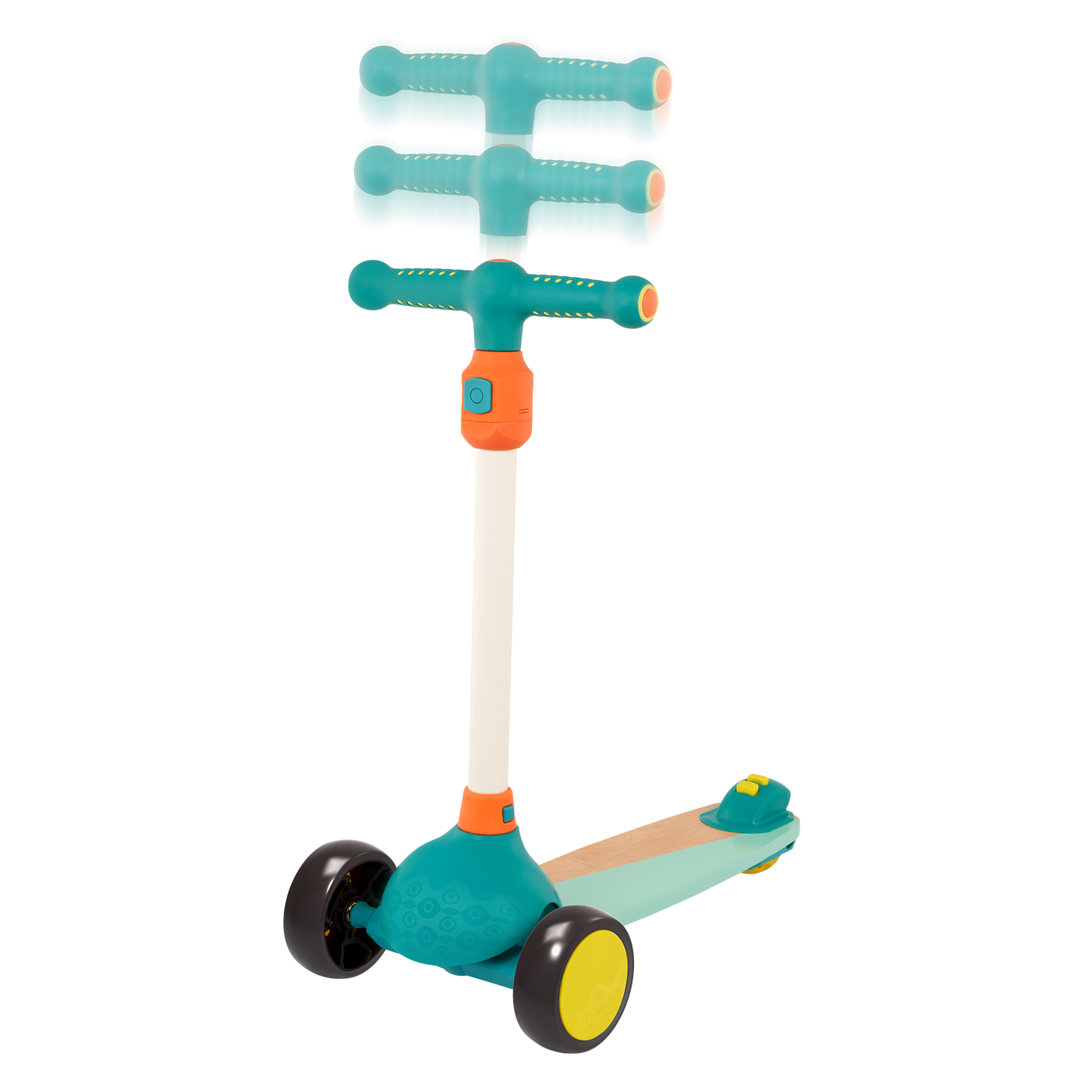 Wooden kids scooter for toddlers with light-up wheels