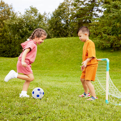 Filet et ballon de football