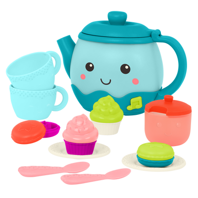 Musical tea party set for toddlers pretend play