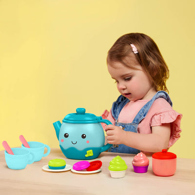 Musical tea party set for toddlers pretend play