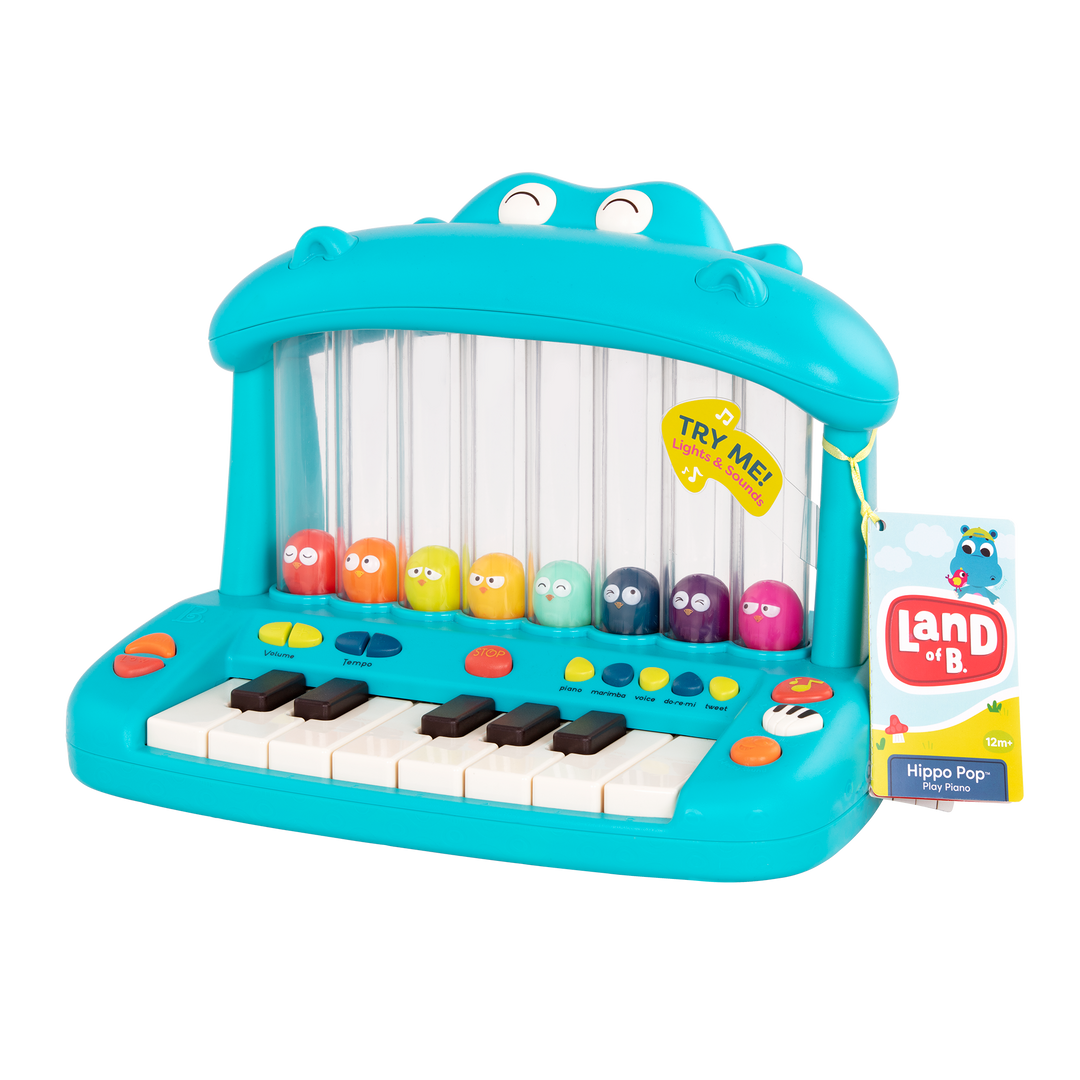 Hippo-Pop | Toy Keyboard for Kids | Land of B. – B. toys Canada