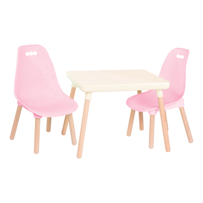 Kid Century Modern: Table & Chair Set - Pink