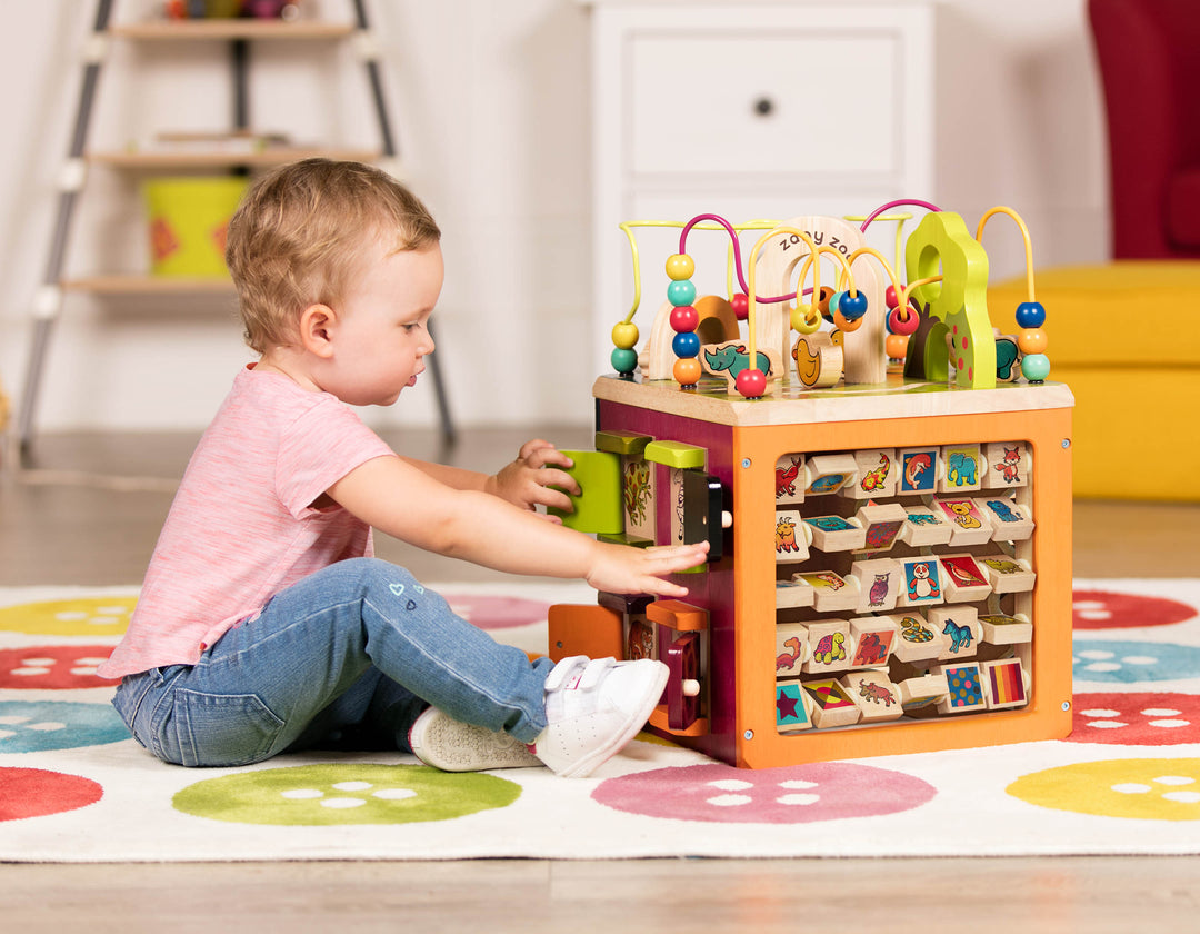 Zany Zoo Wooden Activity Cube toys – toys Canada1