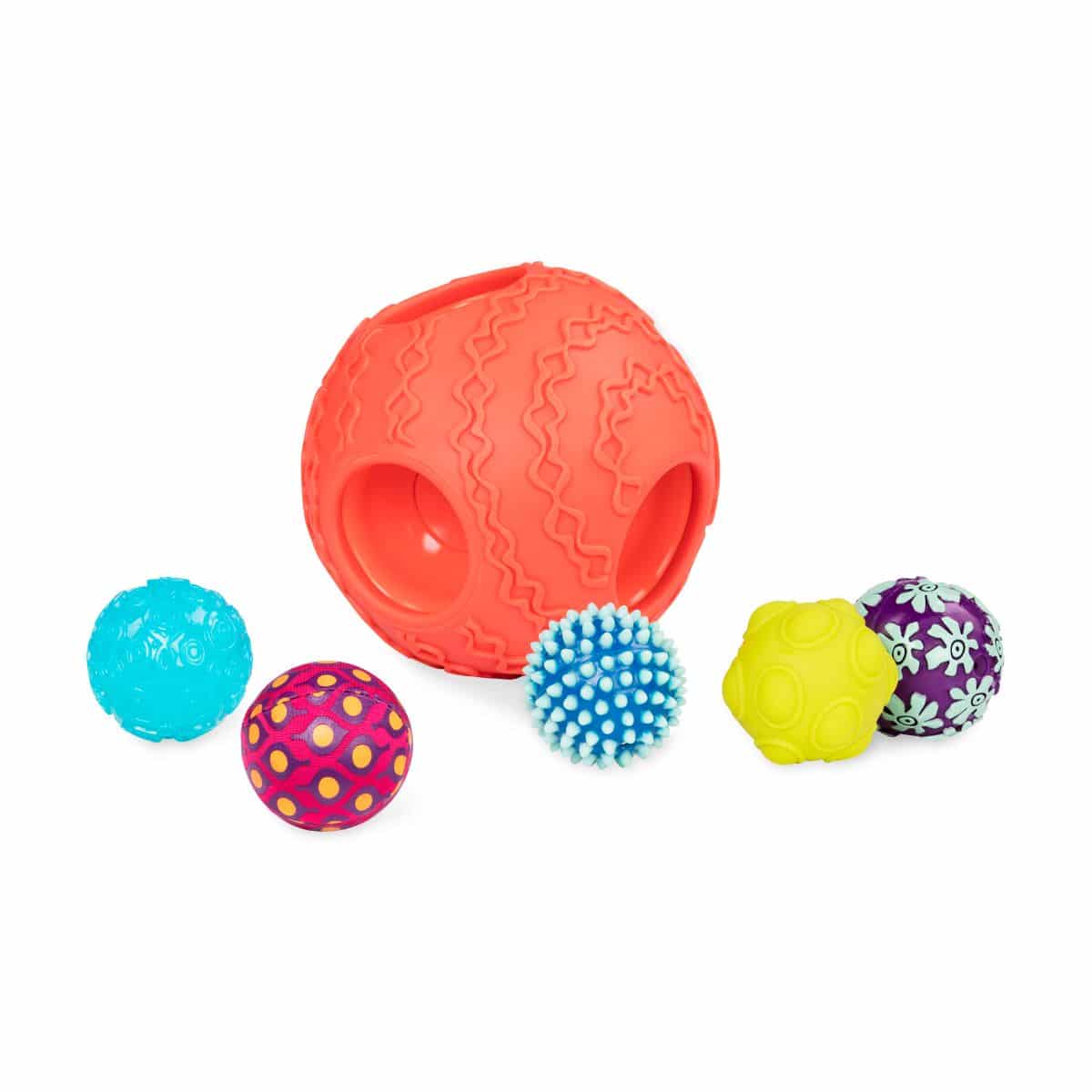 Sensory toy balls.