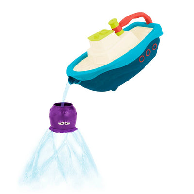 Bath playset with boat storage