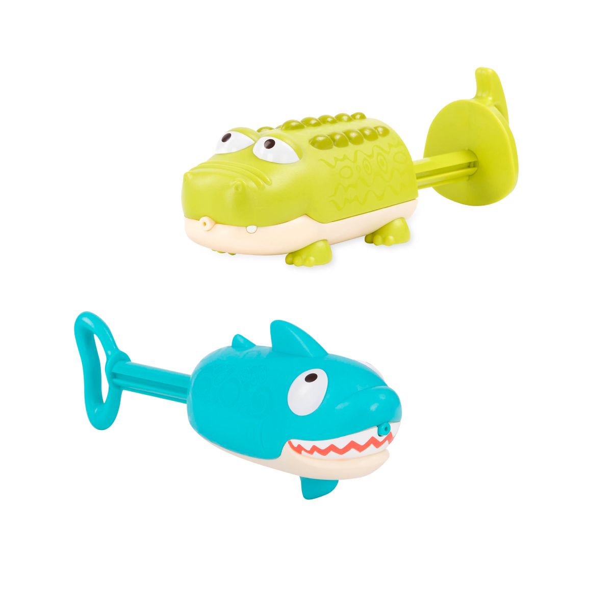 Crocodile and shark water squirt toys