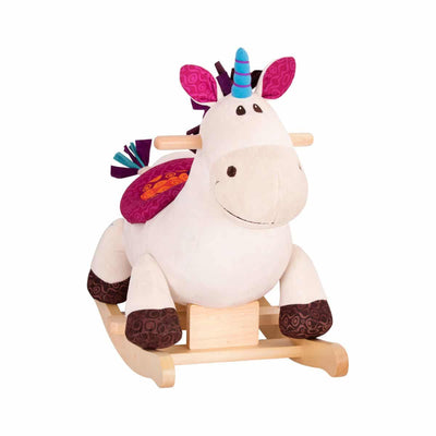 Wooden unicorn rocker.