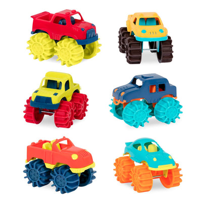 Mini monster trucks.