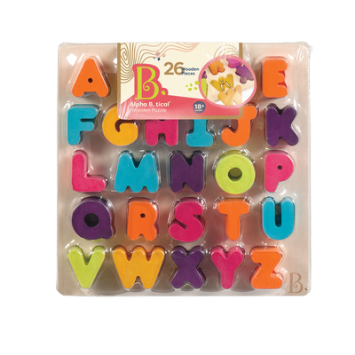 Wooden alphabet puzzle.
