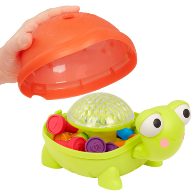 Light-up turtle counting toy.