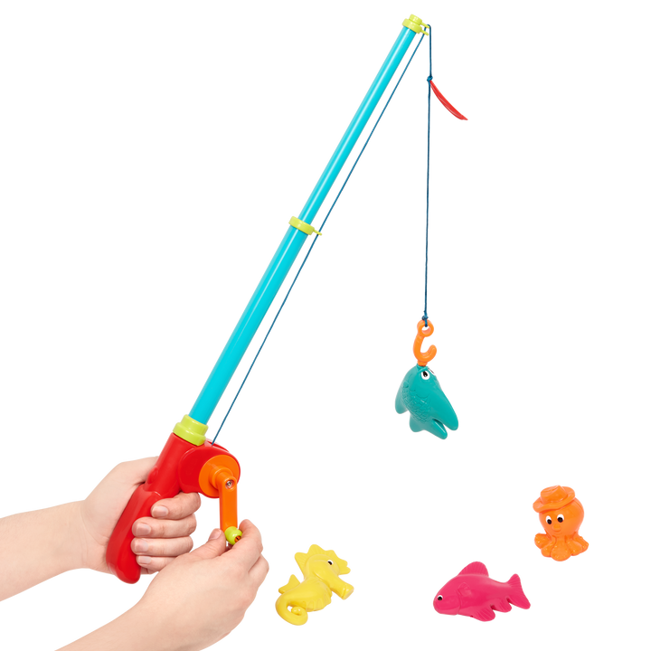 baby fishing poles Little Fisher's Kit | Play Set Size detailthe fishing rod Vintage Excel Lure Co Deck Boat Model:CU300HGK