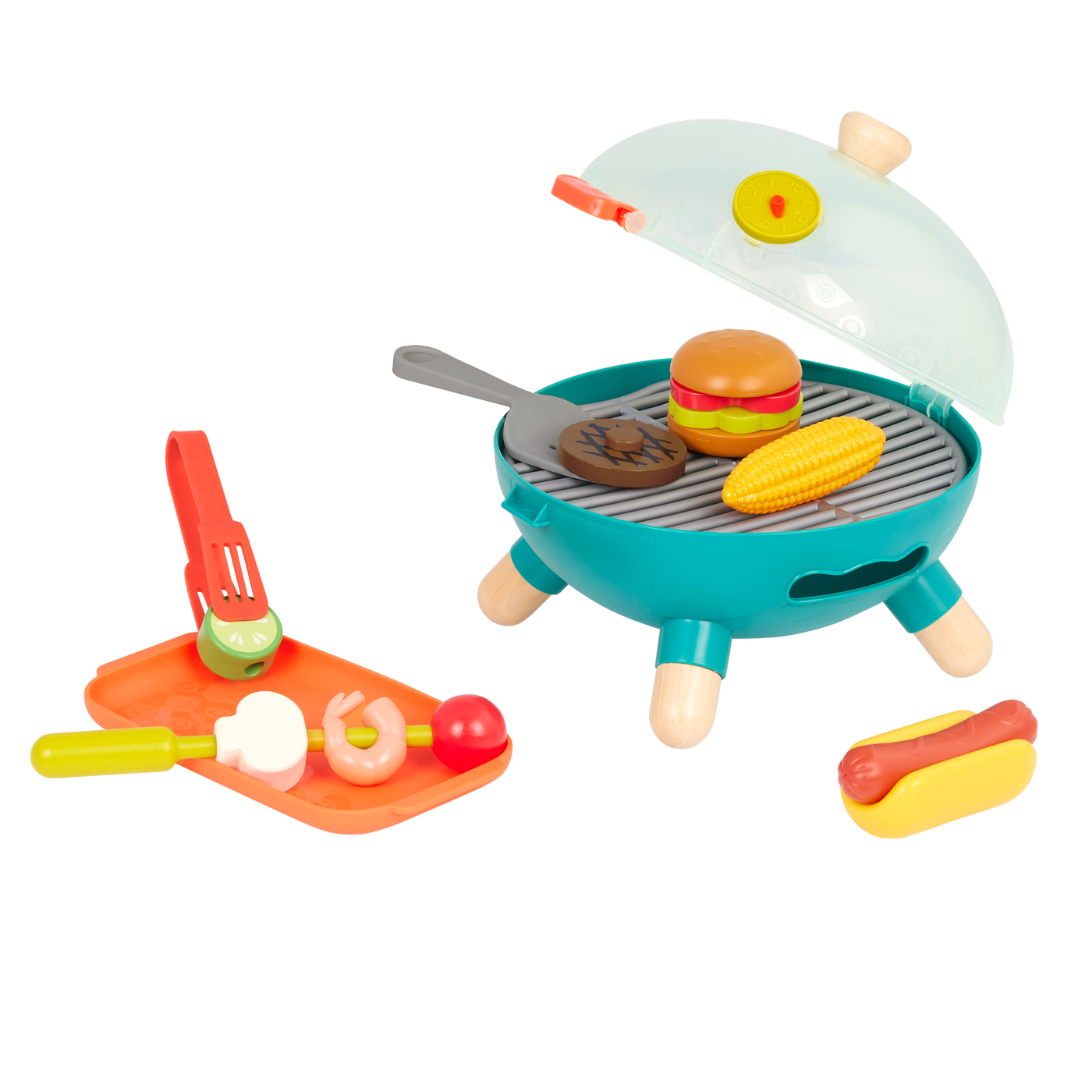Mini Chef BBQ Grill Playset Toy Grill Play Food toys