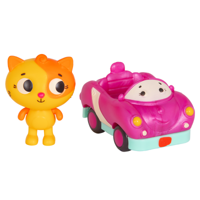 Light-up toy cat and car