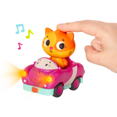 Light-up toy cat and car