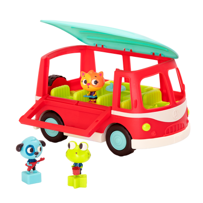 Musical toy bus with three animal characters
